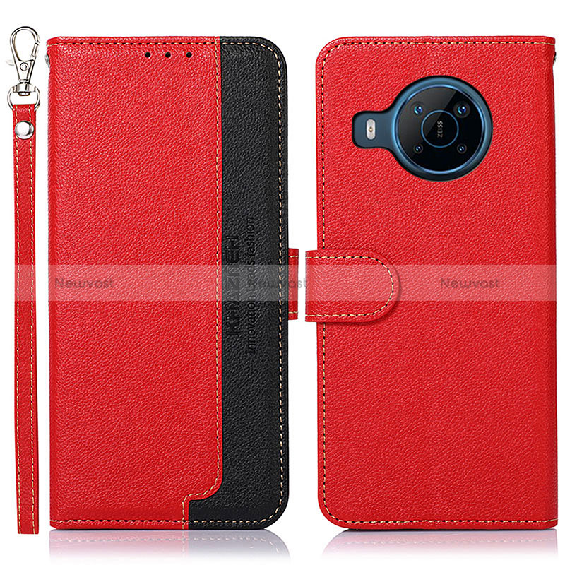 Leather Case Stands Flip Cover Holder A09D for Nokia X100 5G Red