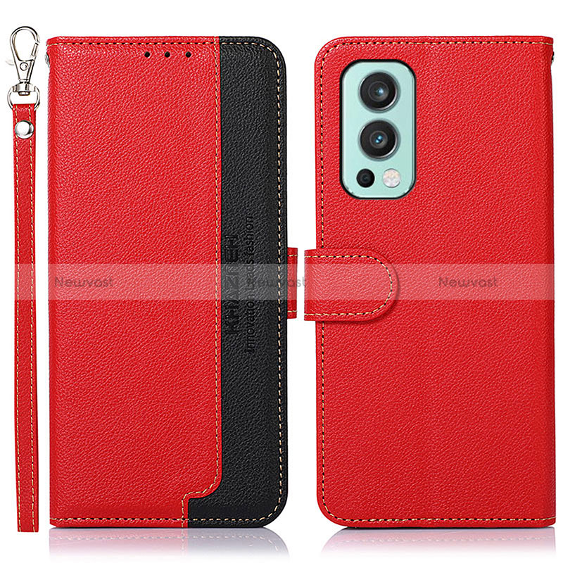 Leather Case Stands Flip Cover Holder A09D for OnePlus Nord 2 5G