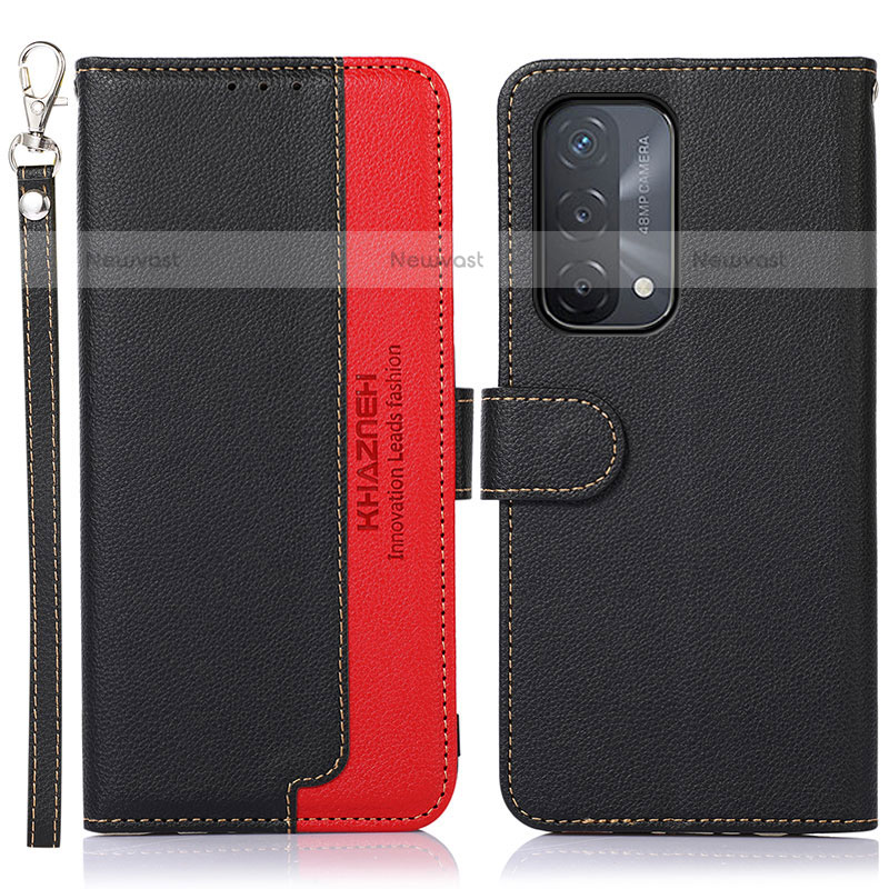 Leather Case Stands Flip Cover Holder A09D for OnePlus Nord N200 5G