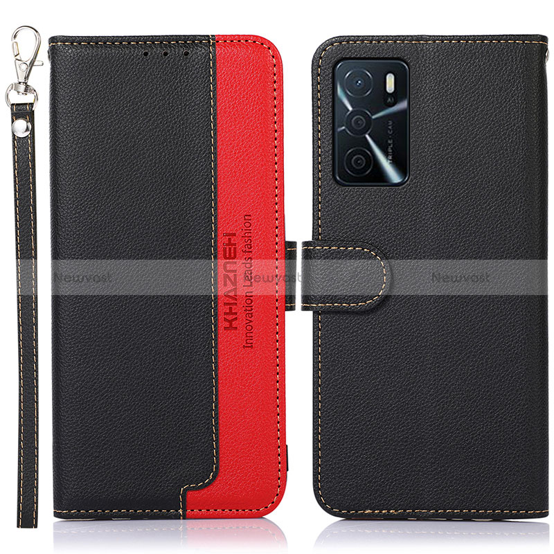 Leather Case Stands Flip Cover Holder A09D for Oppo A16