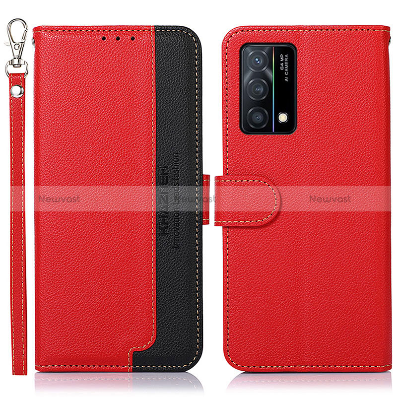 Leather Case Stands Flip Cover Holder A09D for Oppo K9 5G