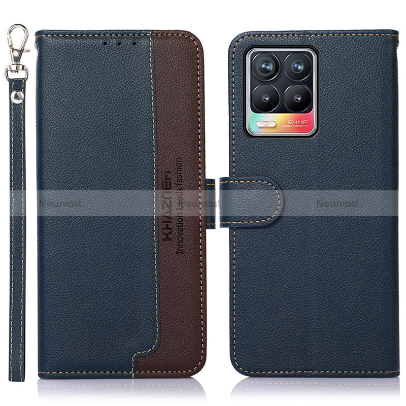 Leather Case Stands Flip Cover Holder A09D for Realme 8 4G