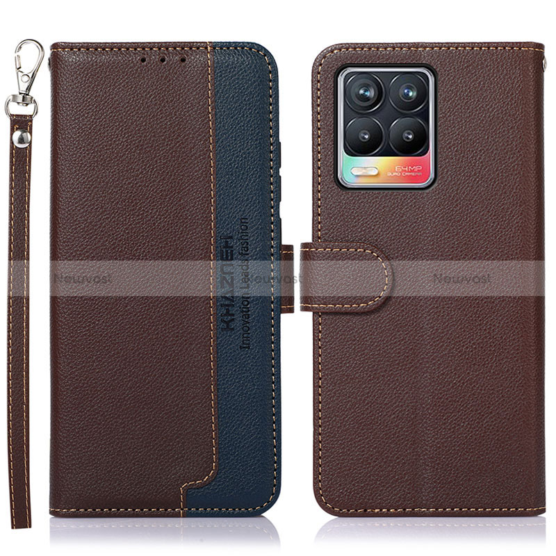 Leather Case Stands Flip Cover Holder A09D for Realme 8 4G