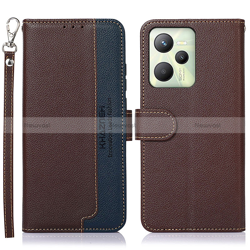 Leather Case Stands Flip Cover Holder A09D for Realme C35