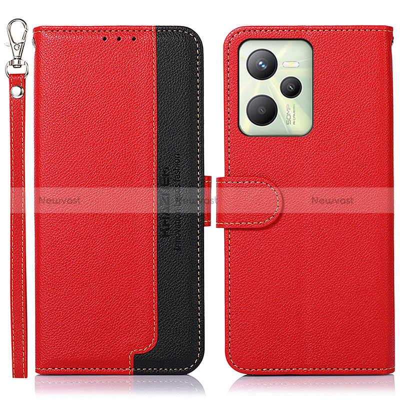 Leather Case Stands Flip Cover Holder A09D for Realme C35