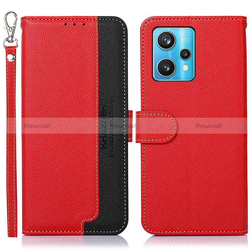 Leather Case Stands Flip Cover Holder A09D for Realme Narzo 50 Pro 5G Red