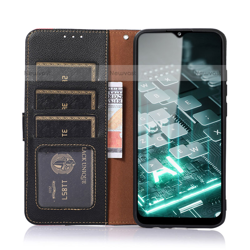 Leather Case Stands Flip Cover Holder A09D for Samsung Galaxy A02s