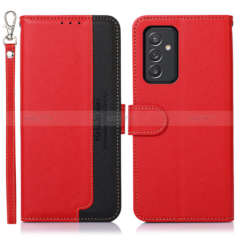 Leather Case Stands Flip Cover Holder A09D for Samsung Galaxy A24 4G Red