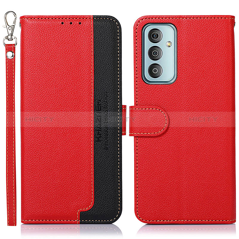 Leather Case Stands Flip Cover Holder A09D for Samsung Galaxy F23 5G Red