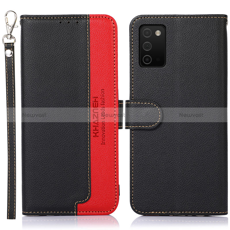 Leather Case Stands Flip Cover Holder A09D for Samsung Galaxy M02s