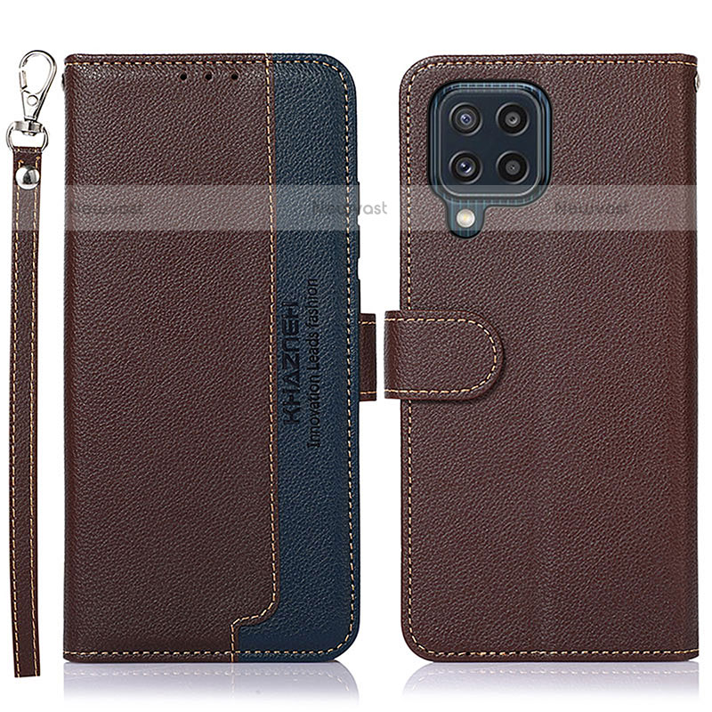 Leather Case Stands Flip Cover Holder A09D for Samsung Galaxy M32 4G