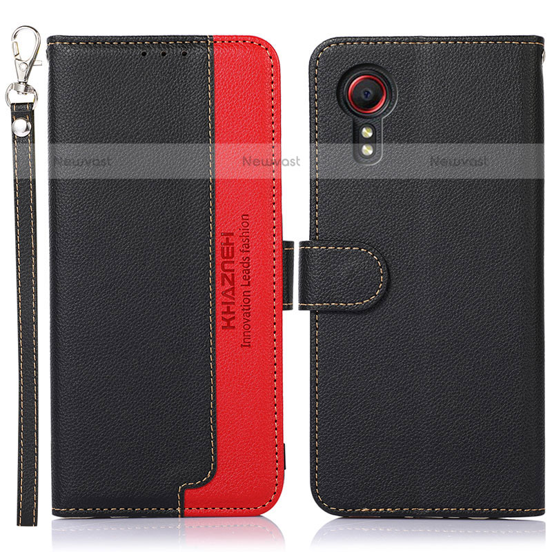 Leather Case Stands Flip Cover Holder A09D for Samsung Galaxy XCover 5 SM-G525F