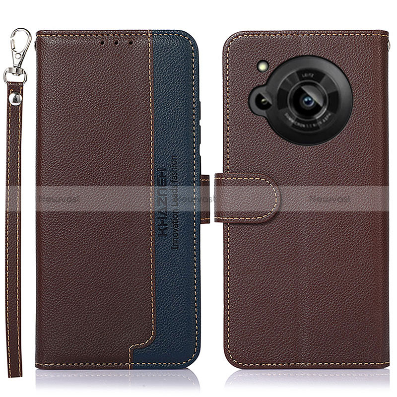 Leather Case Stands Flip Cover Holder A09D for Sharp Aquos R7