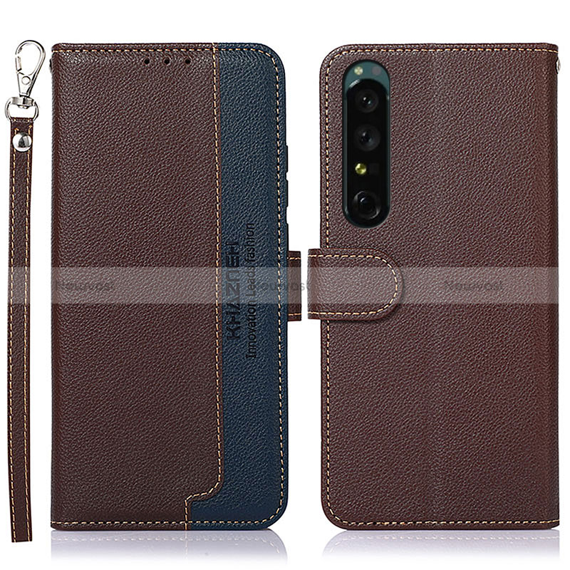 Leather Case Stands Flip Cover Holder A09D for Sony Xperia 1 IV SO-51C