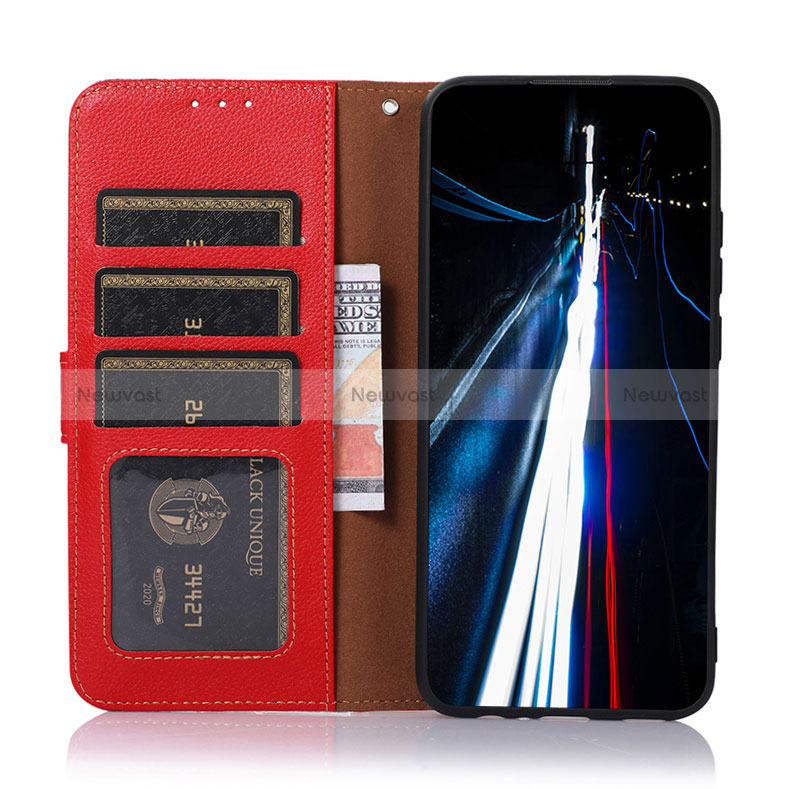 Leather Case Stands Flip Cover Holder A09D for Vivo iQOO Z6 Pro 5G