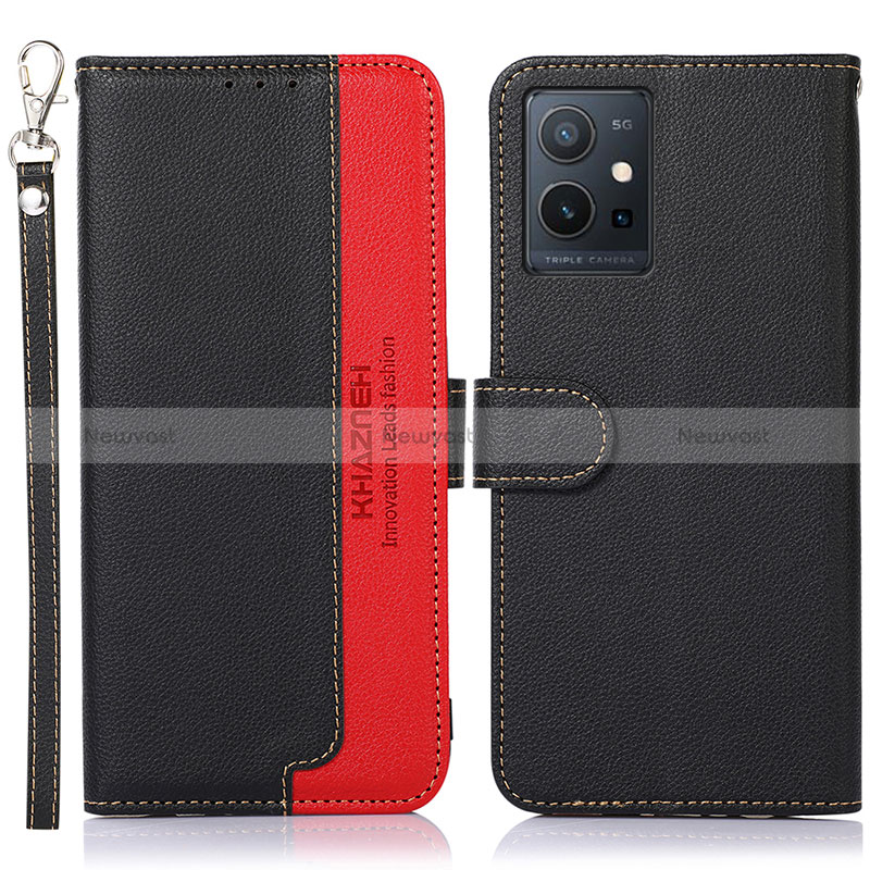 Leather Case Stands Flip Cover Holder A09D for Vivo Y33e 5G