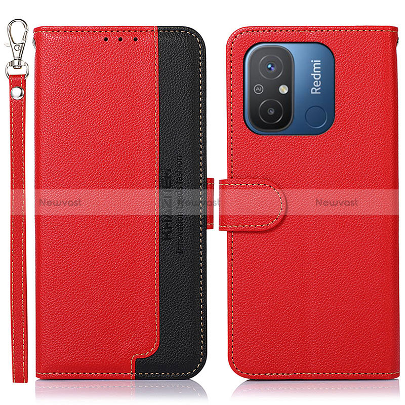 Leather Case Stands Flip Cover Holder A09D for Xiaomi Redmi 12C 4G