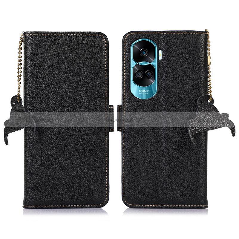 Leather Case Stands Flip Cover Holder A10D for Huawei Honor 90 Lite 5G