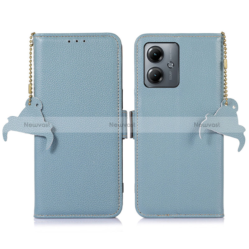 Leather Case Stands Flip Cover Holder A10D for Motorola Moto G14