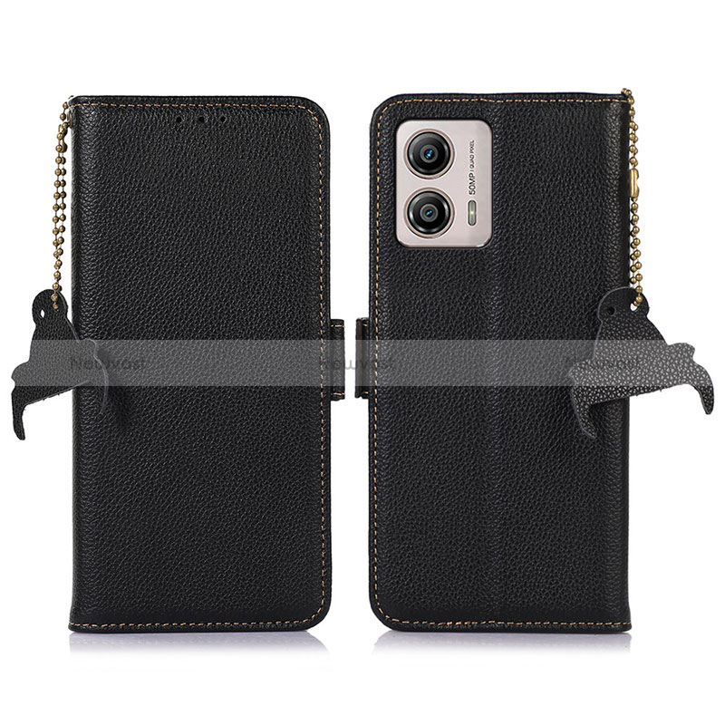 Leather Case Stands Flip Cover Holder A10D for Motorola Moto G53 5G