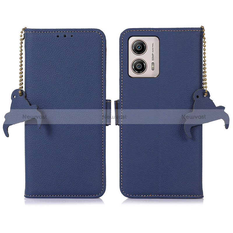 Leather Case Stands Flip Cover Holder A10D for Motorola Moto G53 5G