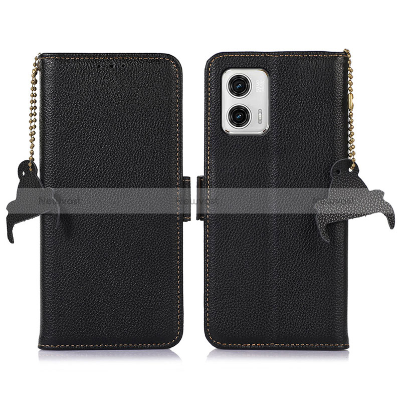 Leather Case Stands Flip Cover Holder A10D for Motorola Moto G73 5G