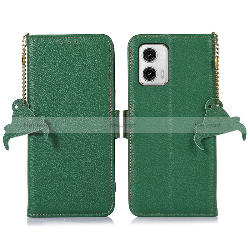 Leather Case Stands Flip Cover Holder A10D for Motorola Moto G73 5G