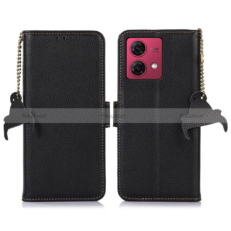 Leather Case Stands Flip Cover Holder A10D for Motorola Moto G84 5G