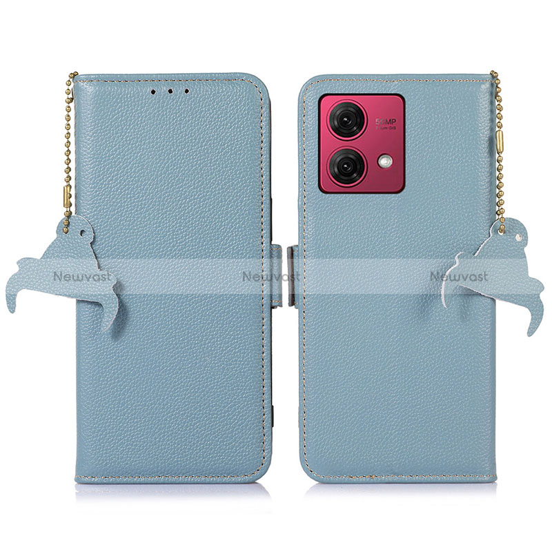 Leather Case Stands Flip Cover Holder A10D for Motorola Moto G84 5G