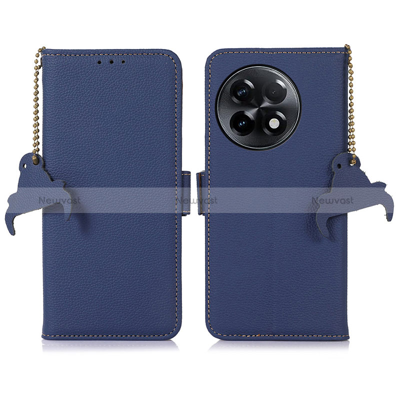 Leather Case Stands Flip Cover Holder A10D for OnePlus 11R 5G Blue