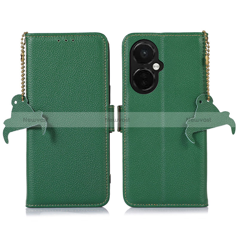 Leather Case Stands Flip Cover Holder A10D for OnePlus Nord CE 3 5G Green