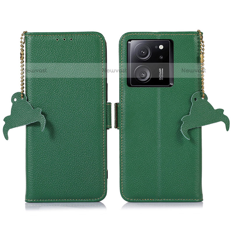 Leather Case Stands Flip Cover Holder A10D for Xiaomi Redmi K60 Ultra 5G Green