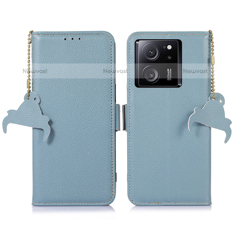 Leather Case Stands Flip Cover Holder A10D for Xiaomi Redmi K60 Ultra 5G Mint Blue