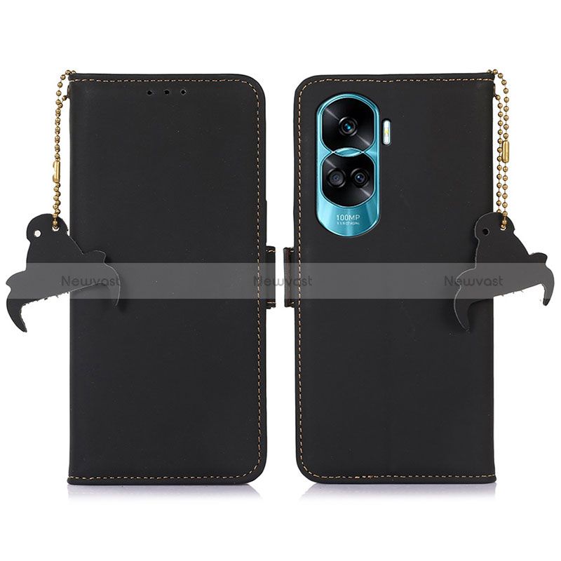 Leather Case Stands Flip Cover Holder A11D for Huawei Honor 90 Lite 5G