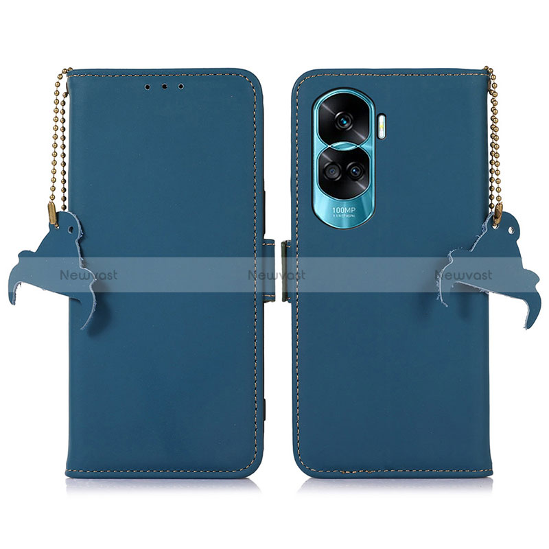 Leather Case Stands Flip Cover Holder A11D for Huawei Honor 90 Lite 5G