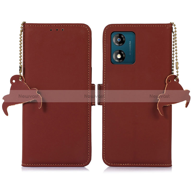 Leather Case Stands Flip Cover Holder A11D for Motorola Moto E13