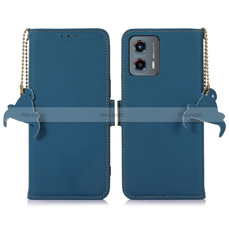 Leather Case Stands Flip Cover Holder A11D for Motorola Moto G 5G (2023)