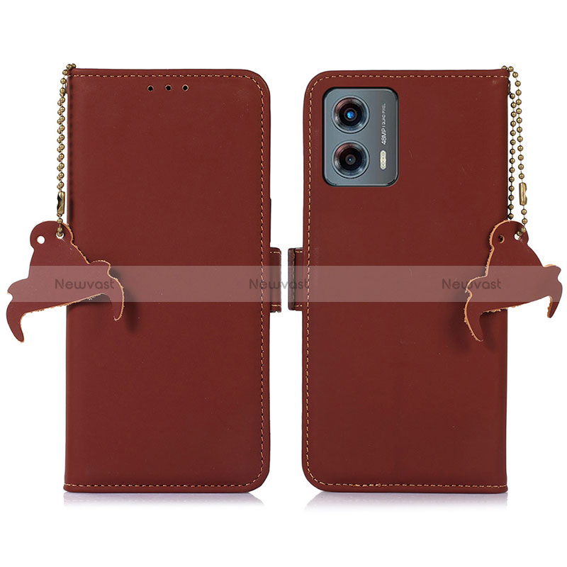 Leather Case Stands Flip Cover Holder A11D for Motorola Moto G 5G (2023)