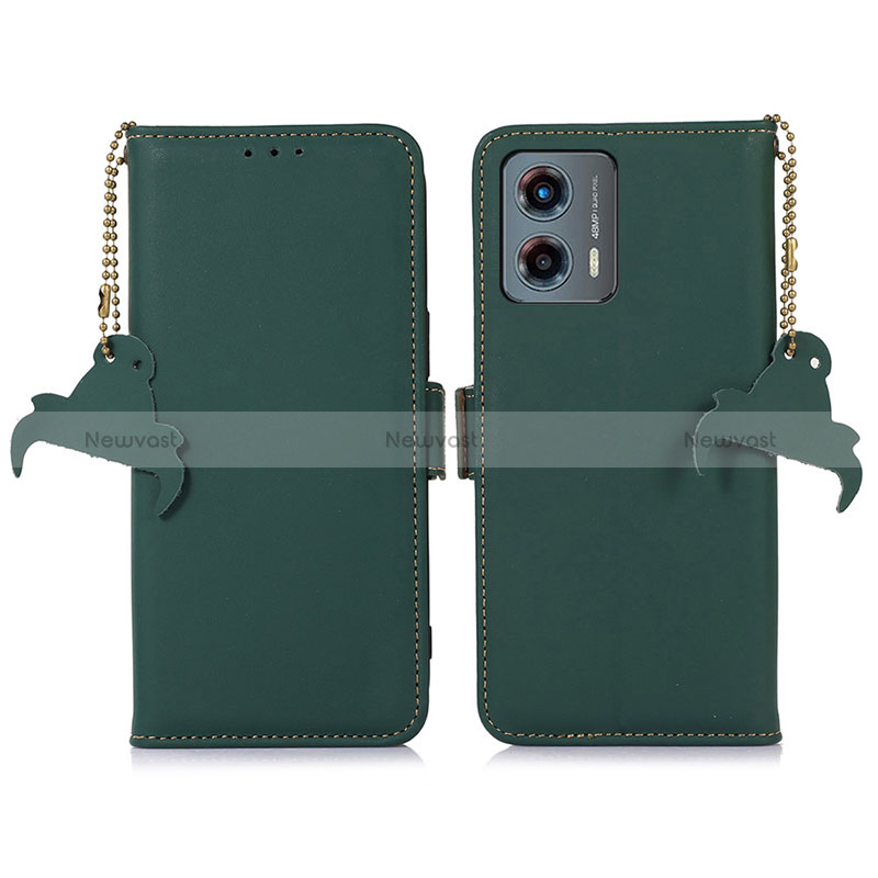 Leather Case Stands Flip Cover Holder A11D for Motorola Moto G 5G (2023)