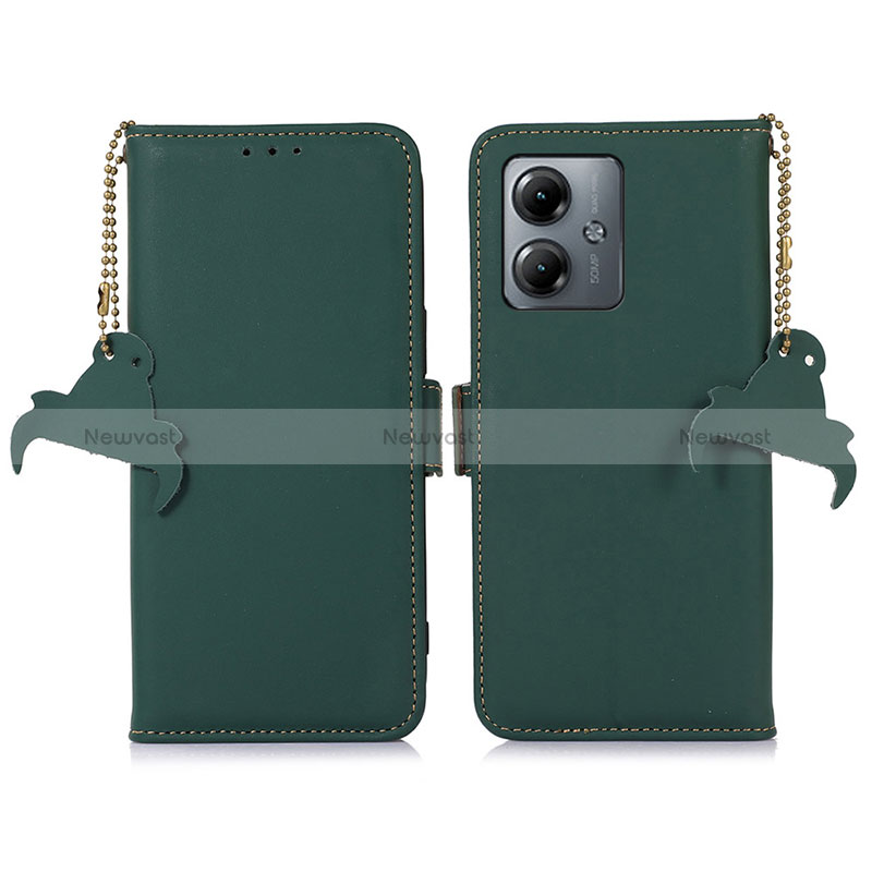 Leather Case Stands Flip Cover Holder A11D for Motorola Moto G14