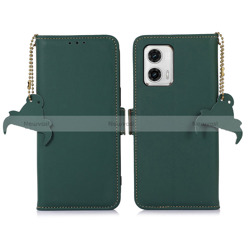 Leather Case Stands Flip Cover Holder A11D for Motorola Moto G73 5G