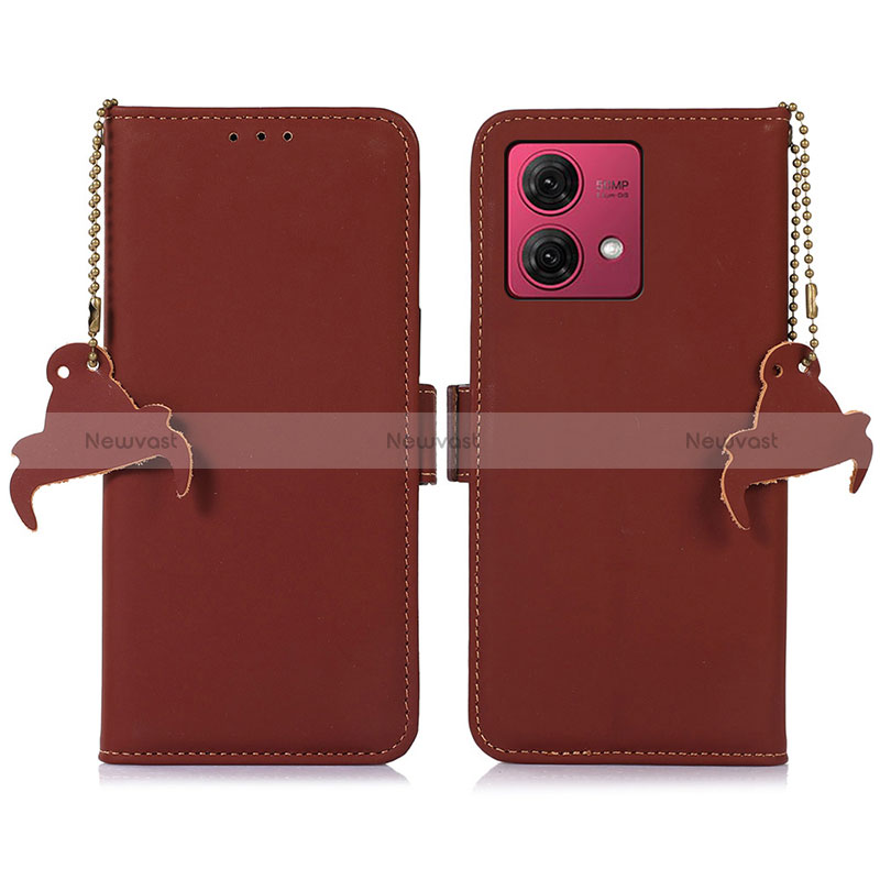 Leather Case Stands Flip Cover Holder A11D for Motorola Moto G84 5G