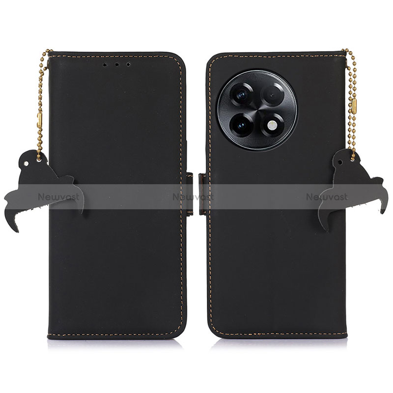 Leather Case Stands Flip Cover Holder A11D for OnePlus 11R 5G Black