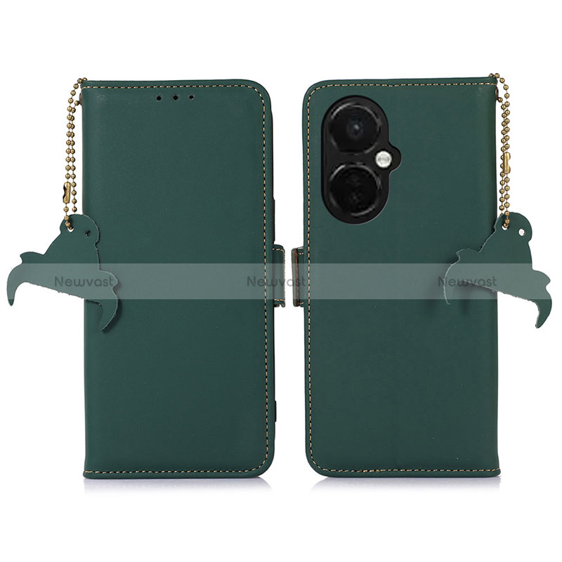 Leather Case Stands Flip Cover Holder A11D for OnePlus Nord CE 3 5G Green