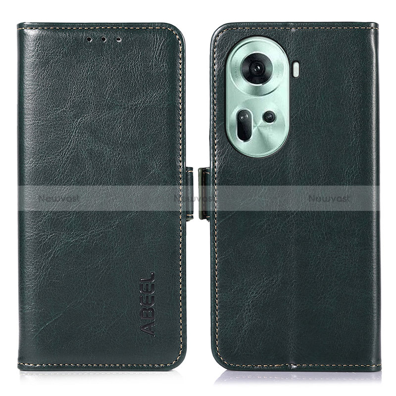 Leather Case Stands Flip Cover Holder A11D for Oppo Reno11 5G