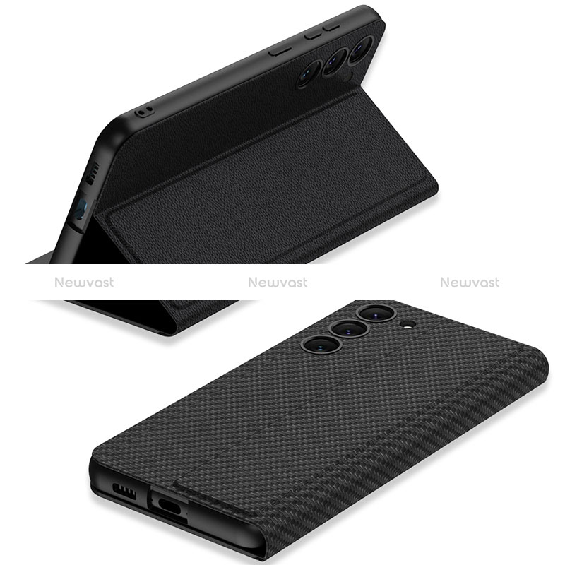 Leather Case Stands Flip Cover Holder AC1 for Samsung Galaxy S21 5G