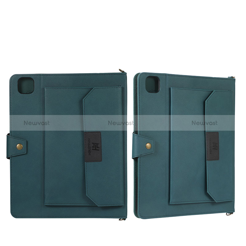 Leather Case Stands Flip Cover Holder AD1 for Apple iPad Pro 11 (2020) Green