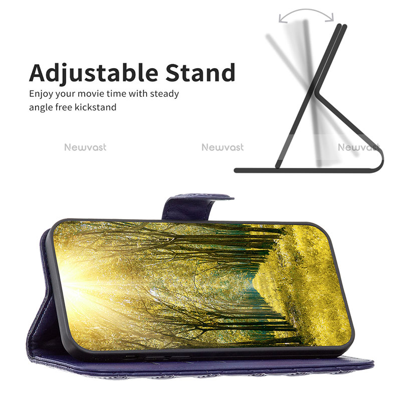 Leather Case Stands Flip Cover Holder B01F for Motorola Moto E20