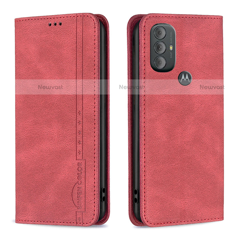 Leather Case Stands Flip Cover Holder B01F for Motorola Moto G Play (2023)