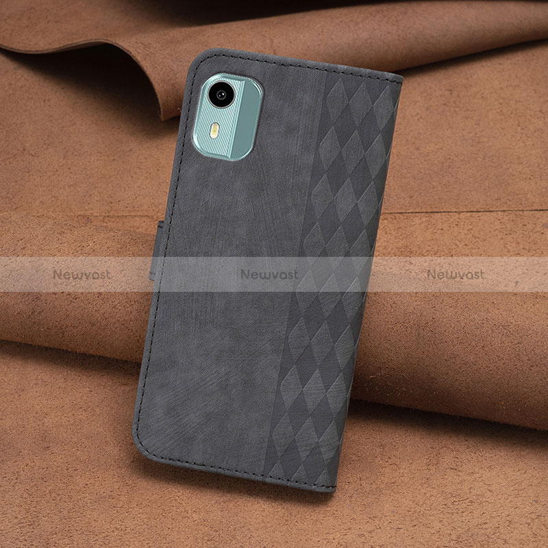 Leather Case Stands Flip Cover Holder B01F for Nokia C12 Plus